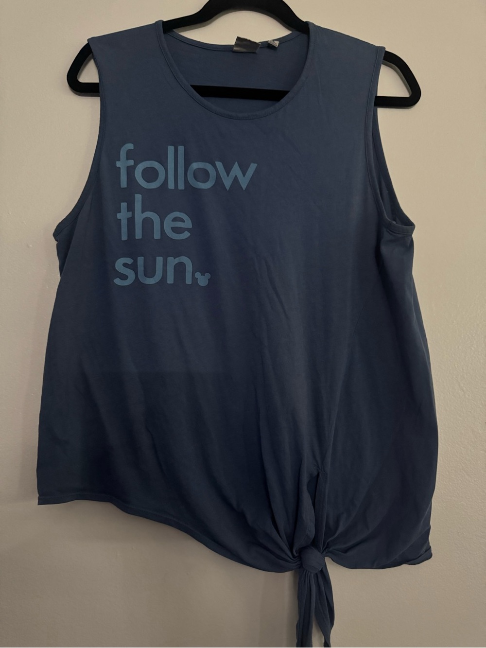 Junk Food x Disney Blue Tie-Knot Graphic Tank Top